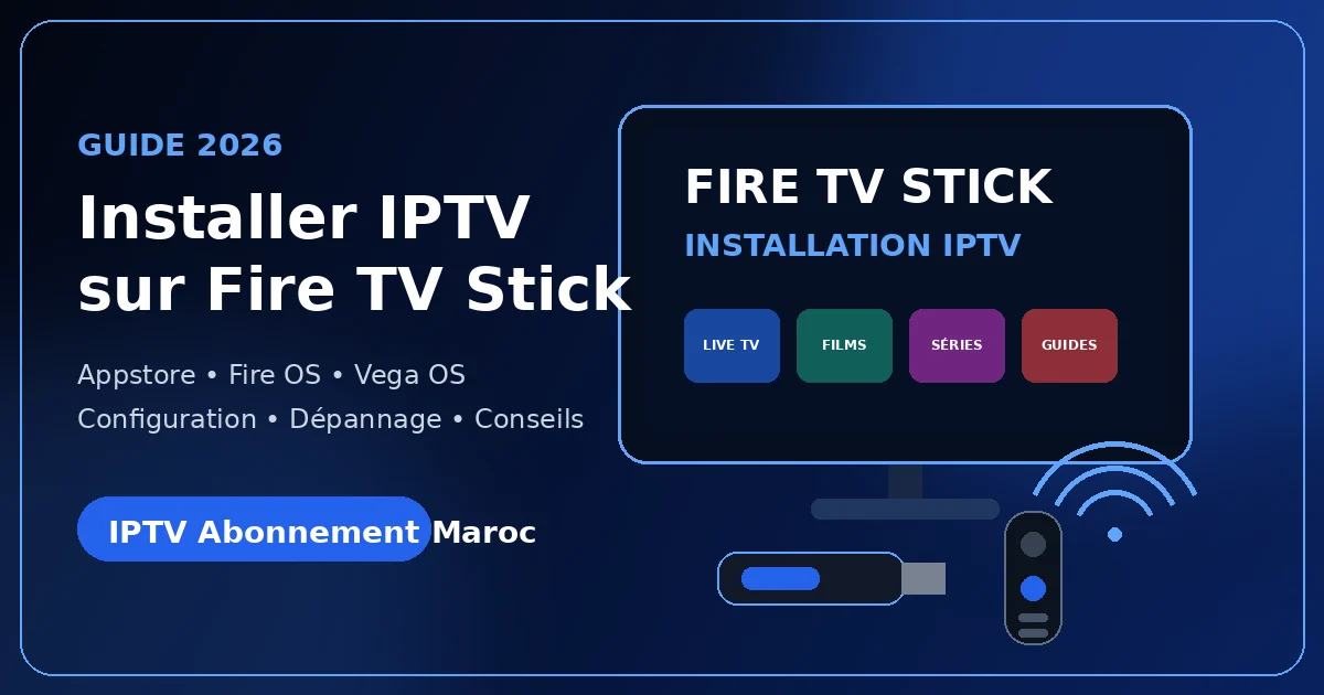 Illustration d’un guide d’installation IPTV sur Fire TV Stick