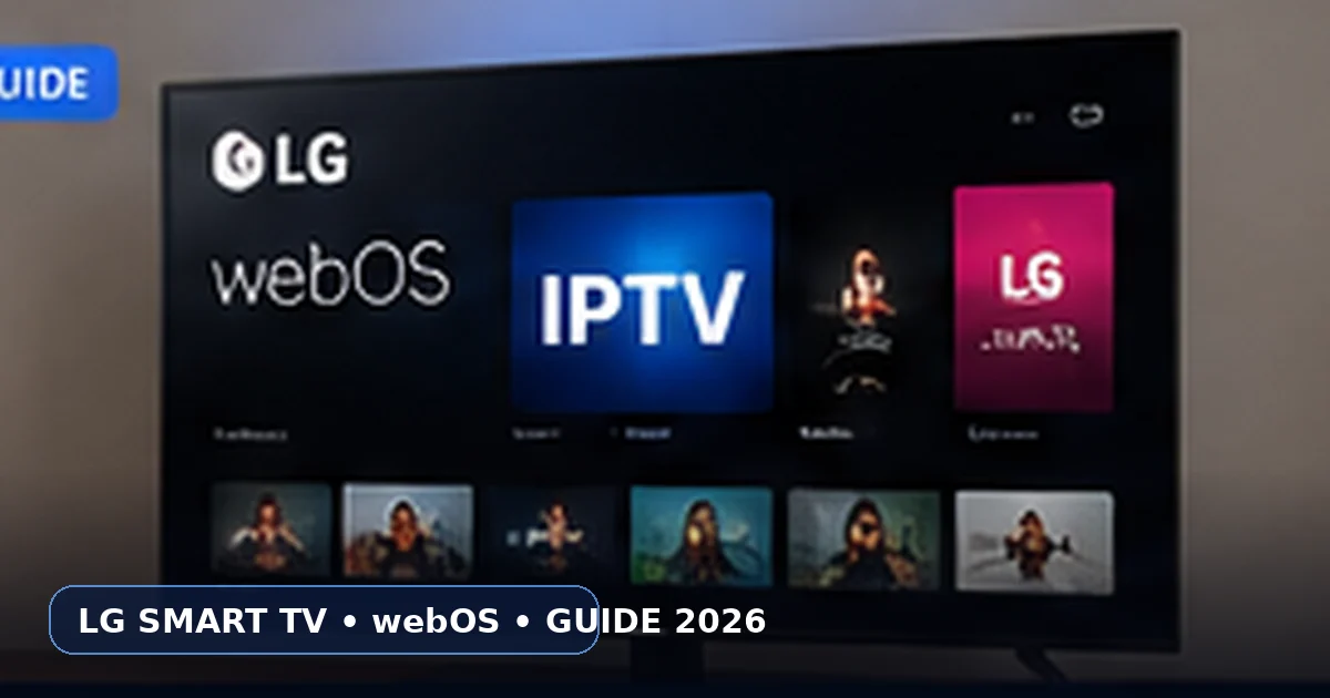 Illustration d’une LG Smart TV webOS pour un guide d’installation IPTV