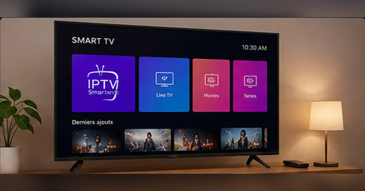 Smart TV affichant une interface d’application IPTV